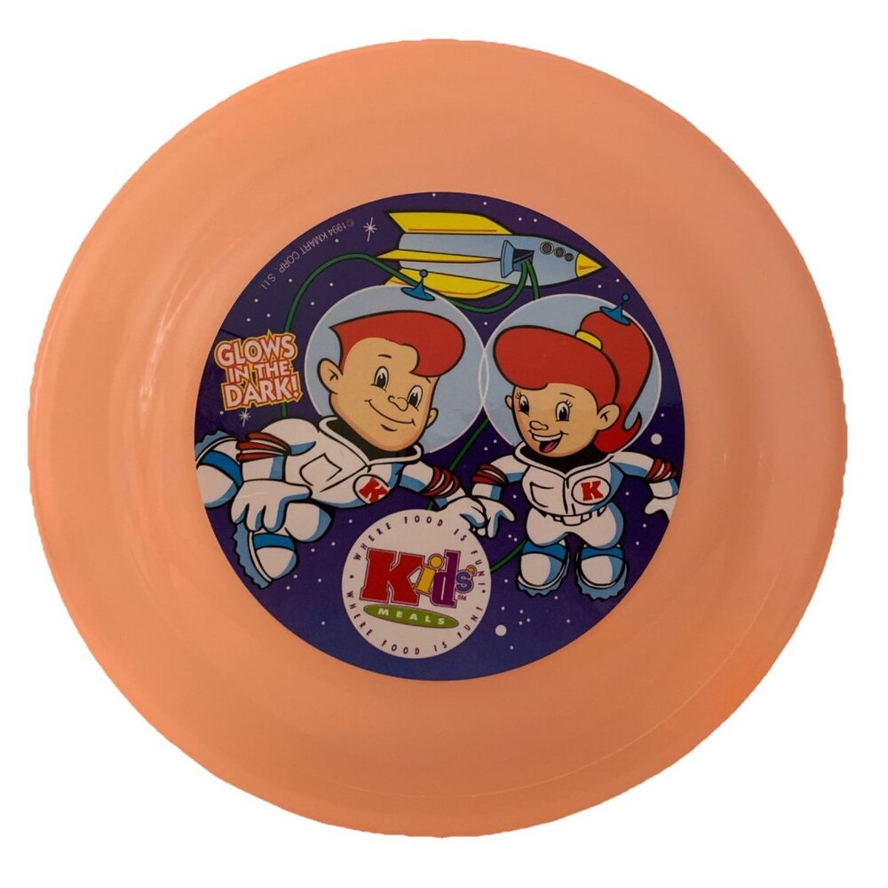 1994 Kmart Kids Meals Plate Glow in the Dark Space Astronauts Vintage Retro